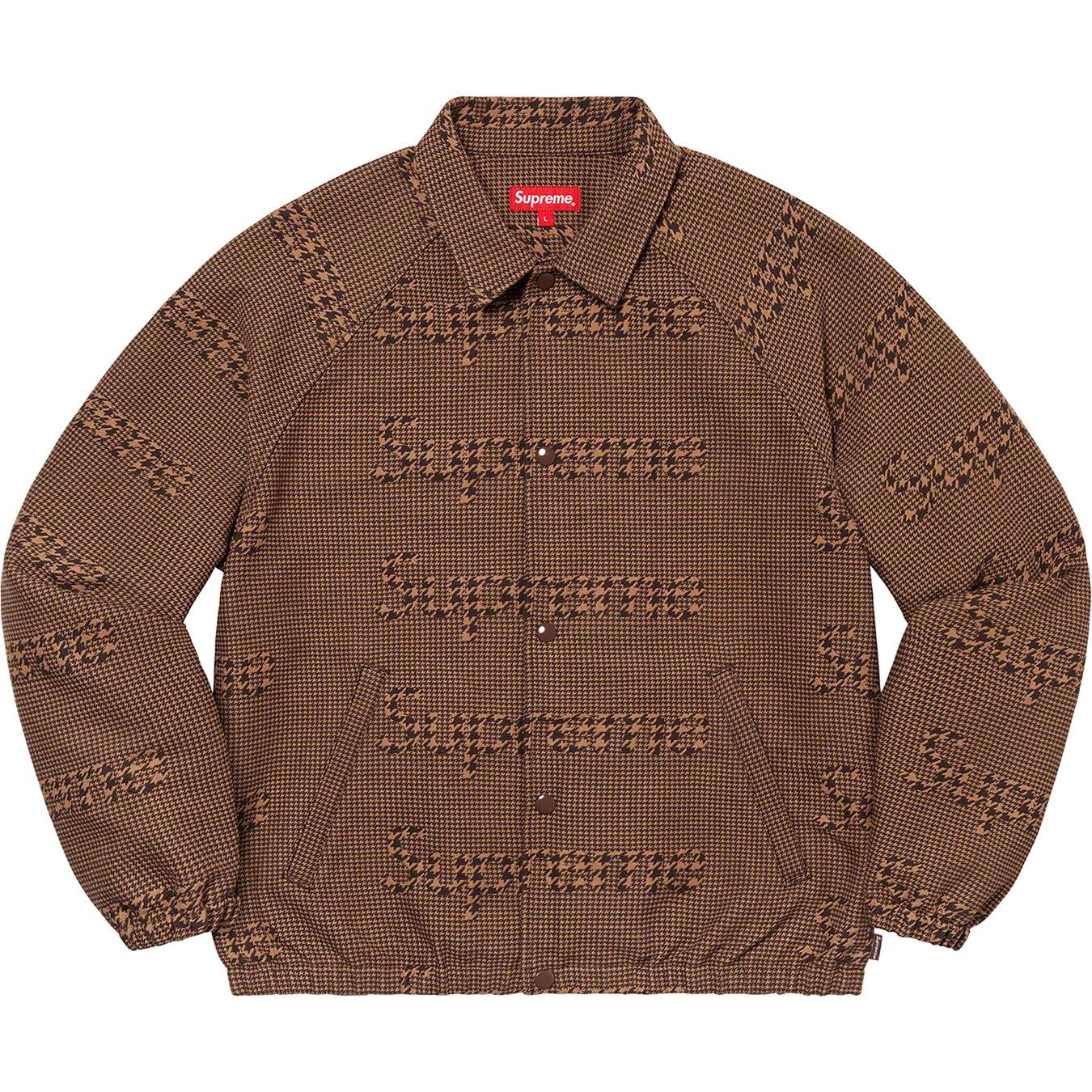 Houndstooth Logos Snap Front Jacket - fall winter 2020 - Supreme