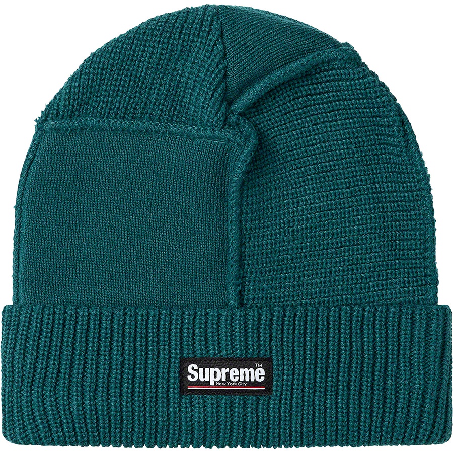 Details on Paneled Seam Beanie Work Teal from fall winter
                                                    2020 (Price is $36)