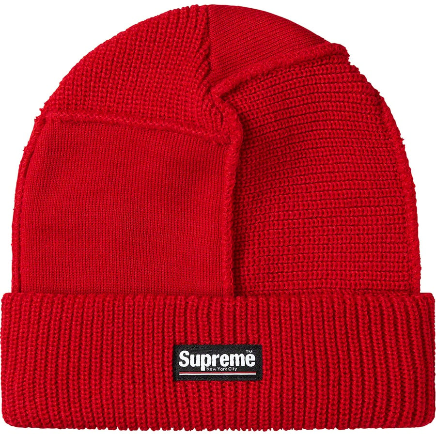 Details on Paneled Seam Beanie Red from fall winter
                                                    2020 (Price is $36)