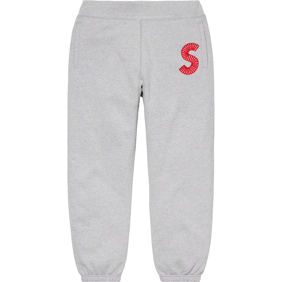 Details on S Logo Sweatpant Heather Grey from fall winter
                                                    2020 (Price is $158)