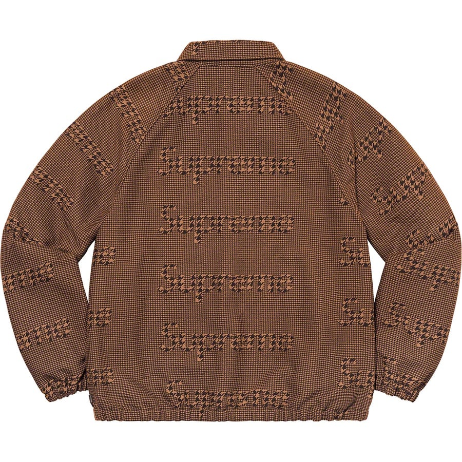 Details on Houndstooth Logos Snap Front Jacket Brown from fall winter
                                                    2020 (Price is $168)