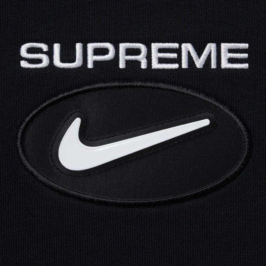 Details on Supreme Nike Jewel Crewneck Black from fall winter
                                                    2020 (Price is $138)