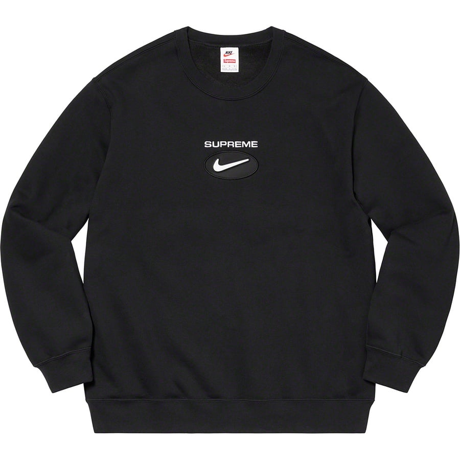 Details on Supreme Nike Jewel Crewneck Black from fall winter
                                                    2020 (Price is $138)