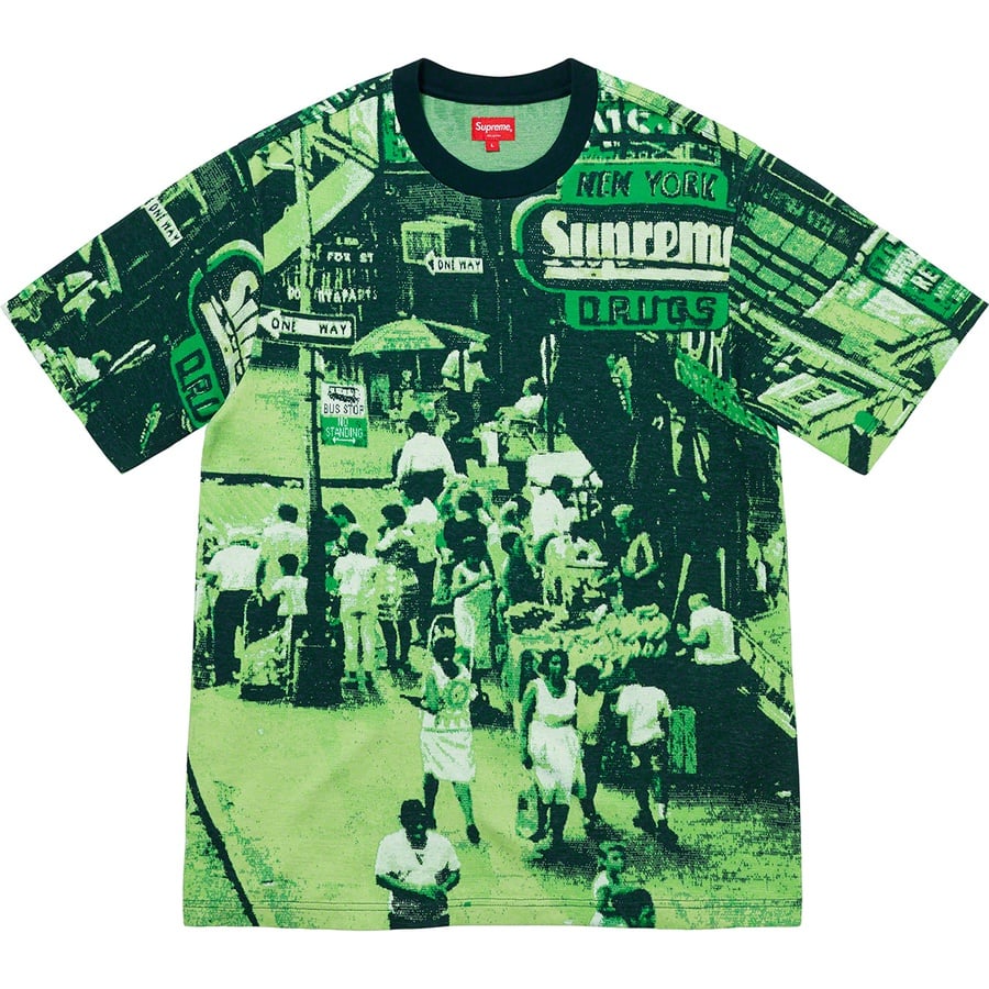 Details on Street Scene Jacquard S S Top Green from fall winter
                                                    2020 (Price is $98)