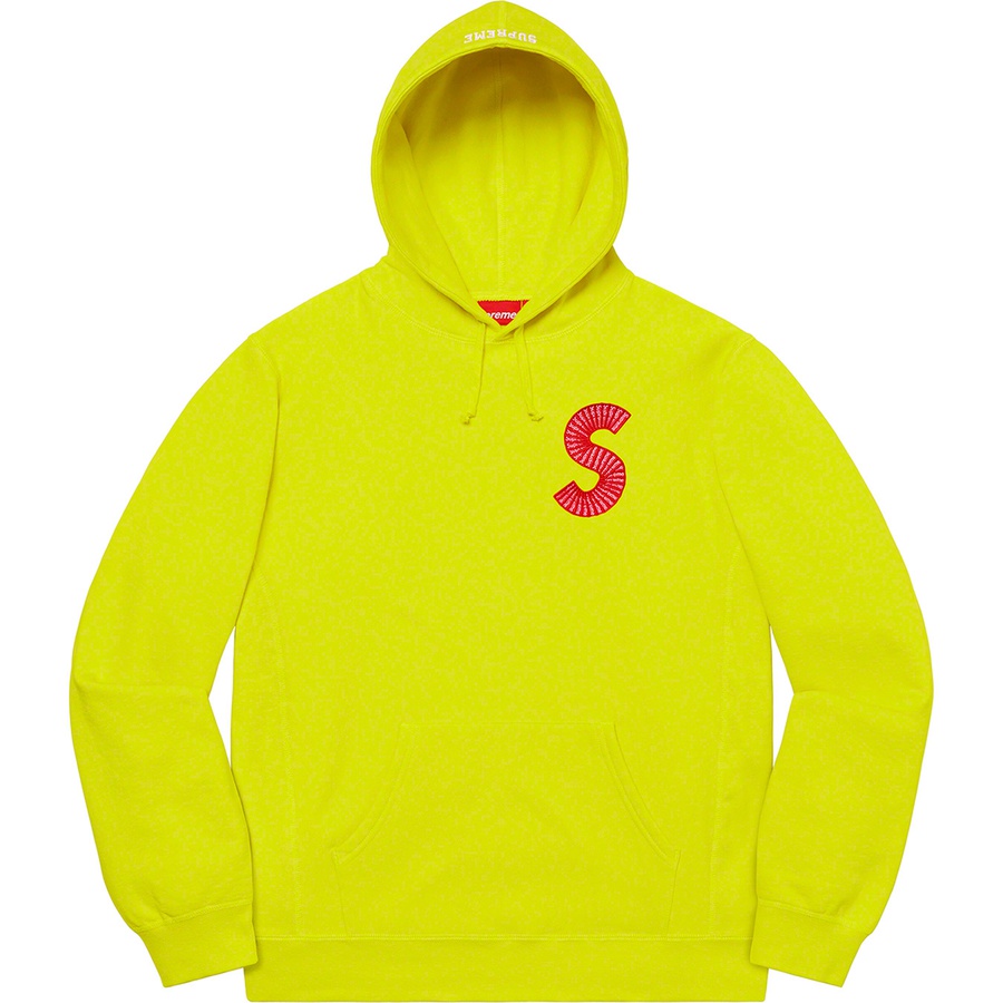 Details on S Logo Hooded Sweatshirt Acid Green from fall winter
                                                    2020 (Price is $168)