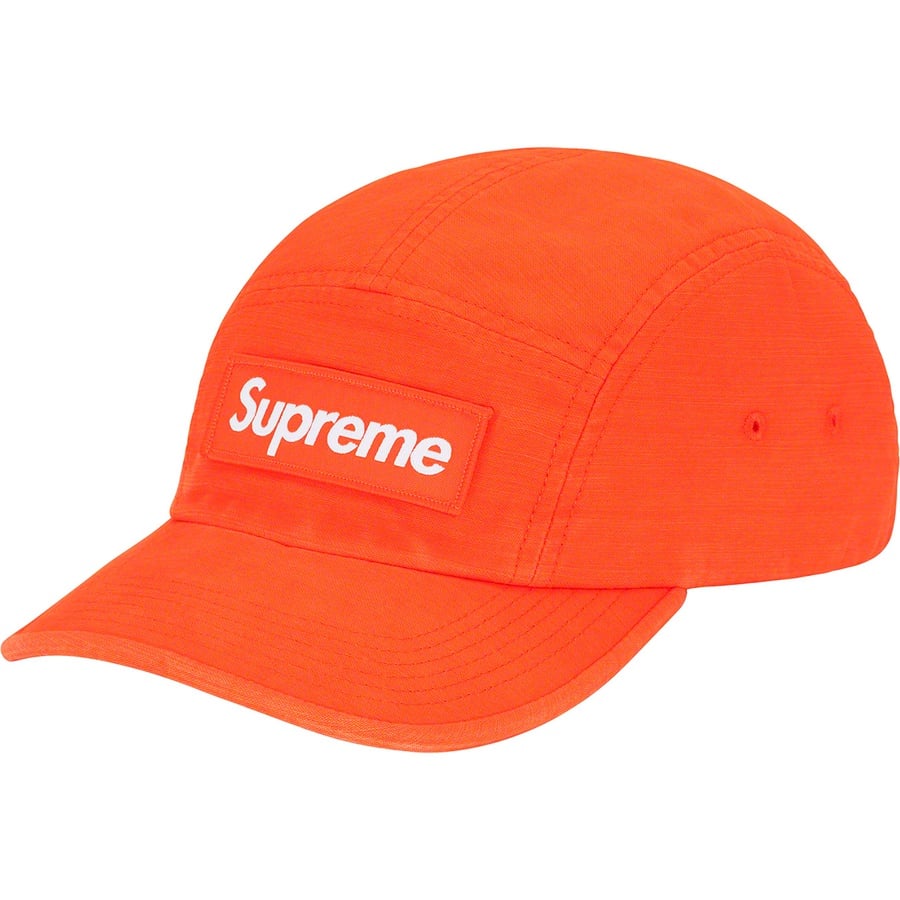 Details on Military Camp Cap Orange from fall winter
                                                    2020 (Price is $48)