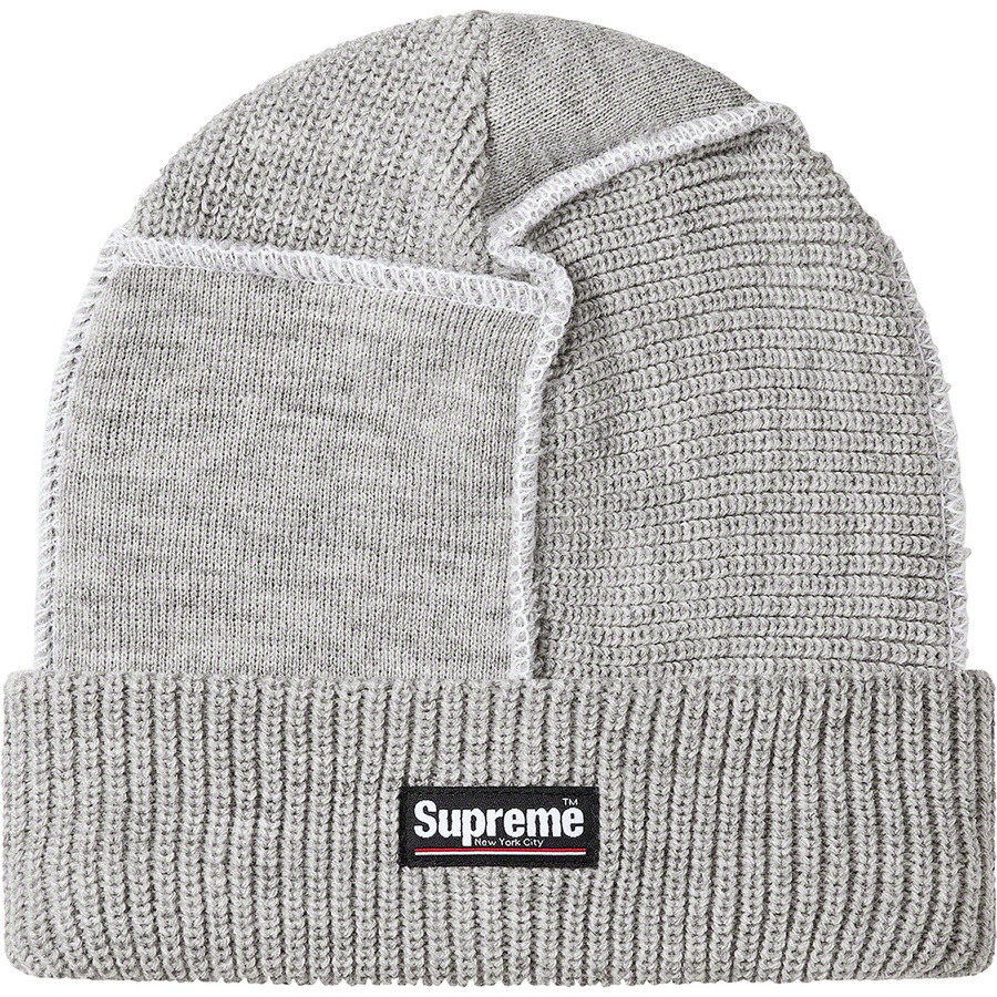 Details on Paneled Seam Beanie Heather Grey from fall winter 2020 (Price is $36)