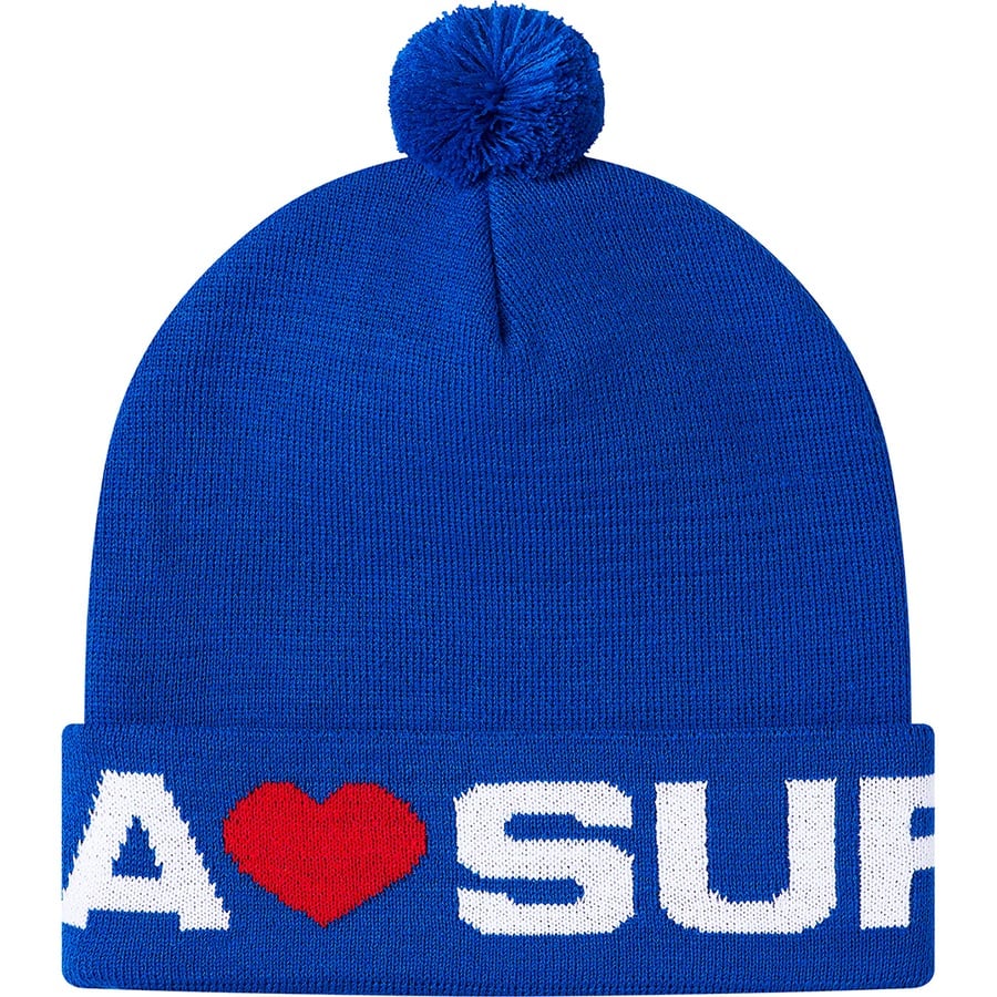 Details on Love Supreme Beanie Royal from fall winter
                                                    2020 (Price is $36)