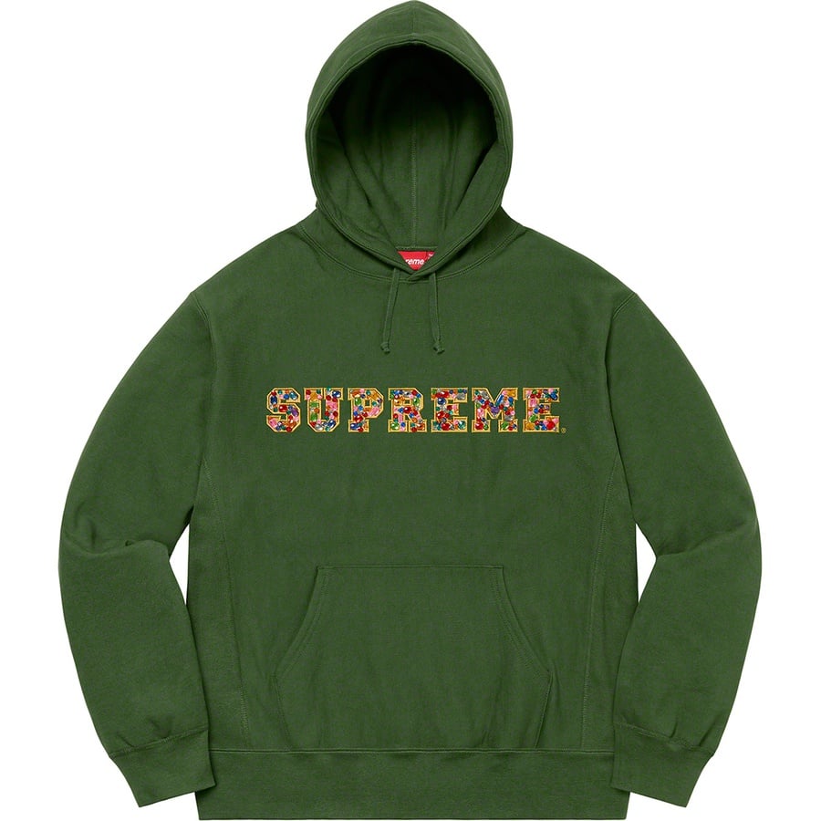 Details on Jewels Hooded Sweatshirt Green from fall winter
                                                    2020 (Price is $168)