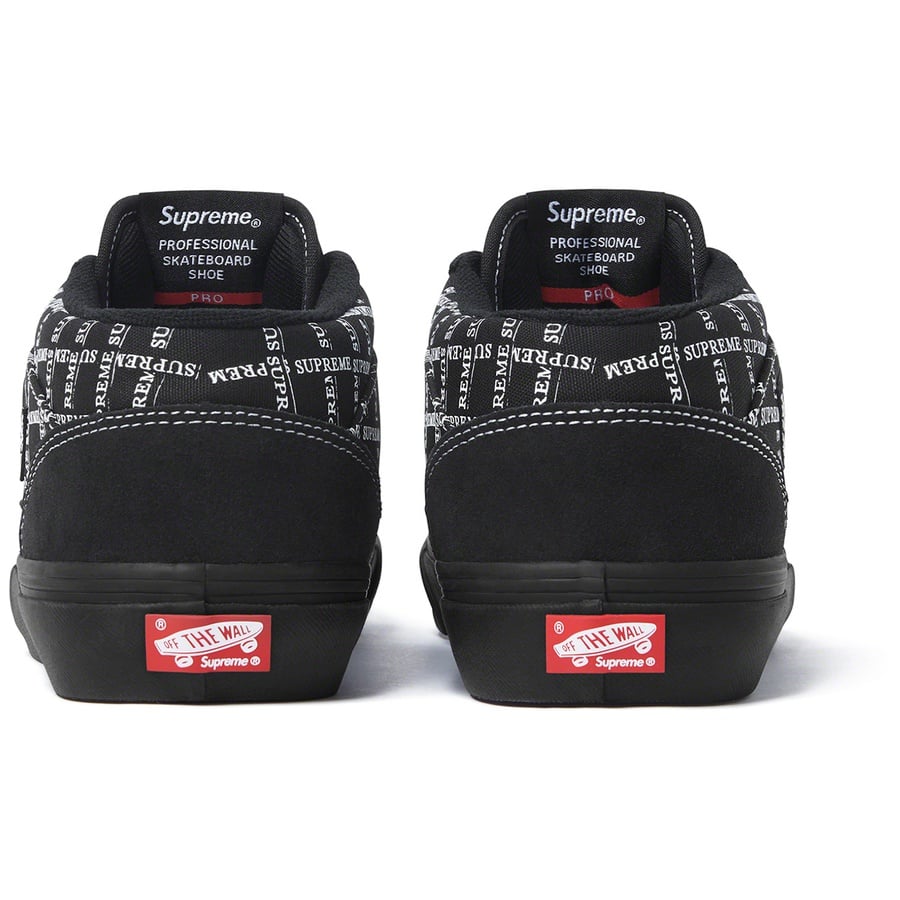 Details on Supreme Vans Half Cab Pro Black from fall winter
                                                    2020 (Price is $110)