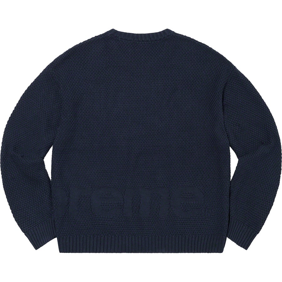 Details on Textured Small Box Sweater Navy from fall winter
                                                    2020 (Price is $138)