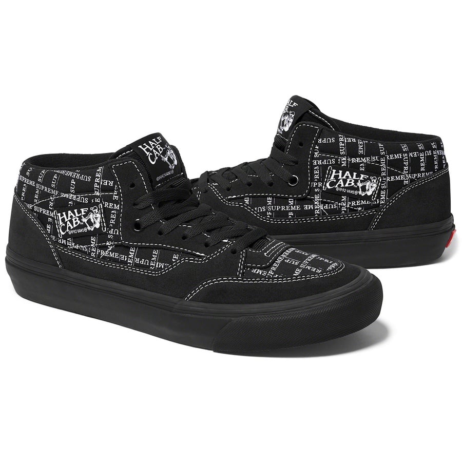 Details on Supreme Vans Half Cab Pro Black from fall winter
                                                    2020 (Price is $110)