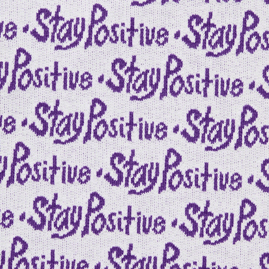 Details on Stay Positive Jacquard S S Top White from fall winter
                                                    2020 (Price is $98)