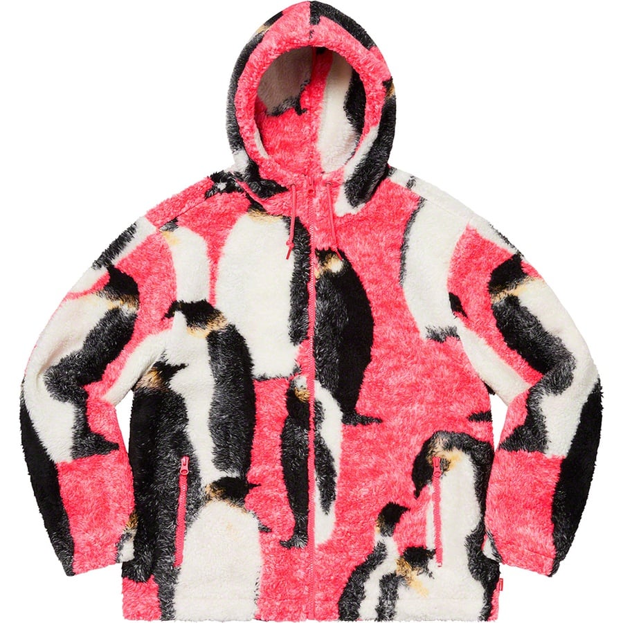 Details on Penguins Hooded Fleece Jacket Pink from fall winter
                                                    2020 (Price is $198)