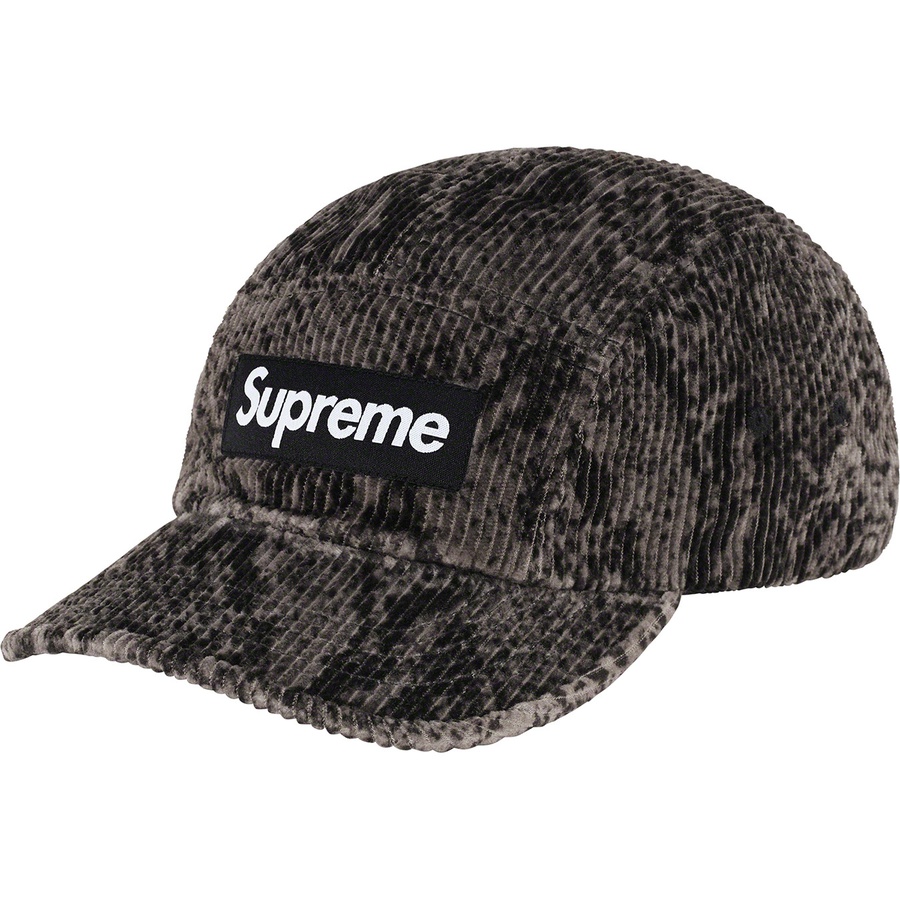 Details on Snakeskin Corduroy Camp Cap Black from fall winter
                                                    2020 (Price is $54)