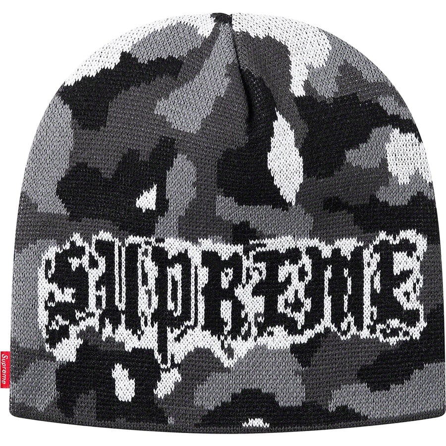 Details on Paris Camo Beanie Snow Camo from fall winter
                                                    2020 (Price is $36)