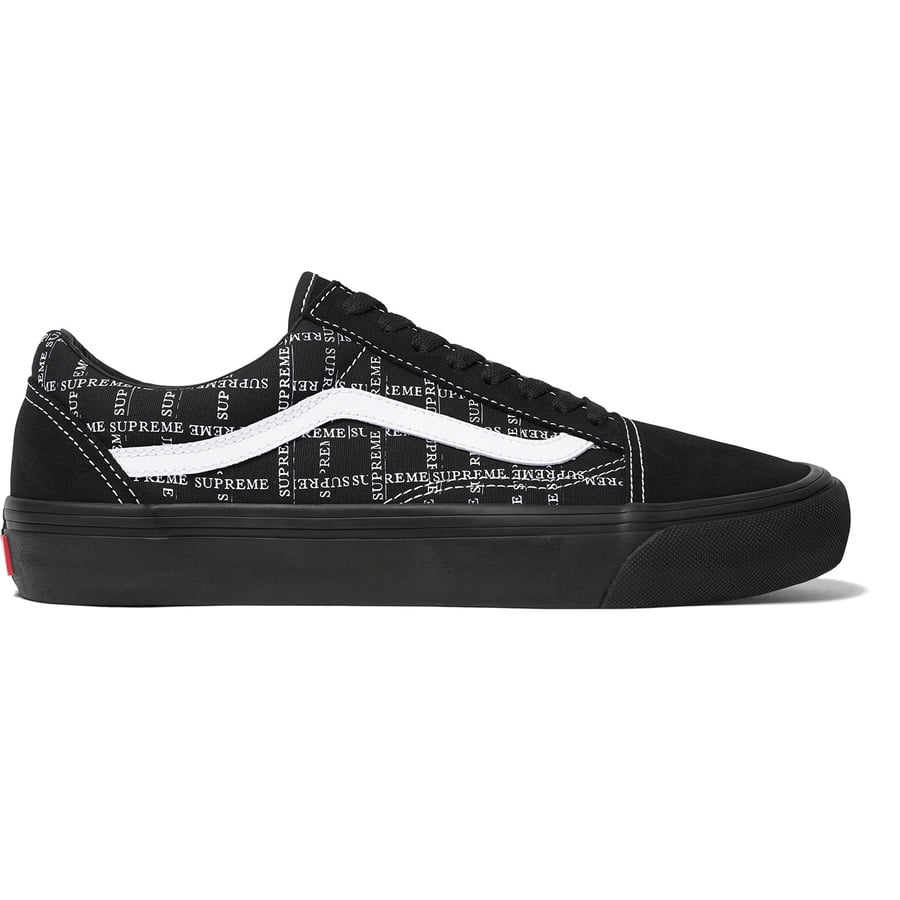 Details on Supreme Vans Old Skool Pro Black from fall winter
                                                    2020 (Price is $98)