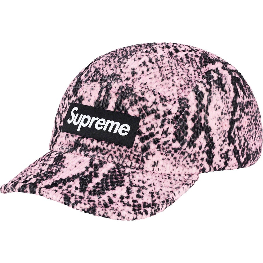 Details on Snakeskin Corduroy Camp Cap Pink from fall winter
                                                    2020 (Price is $54)