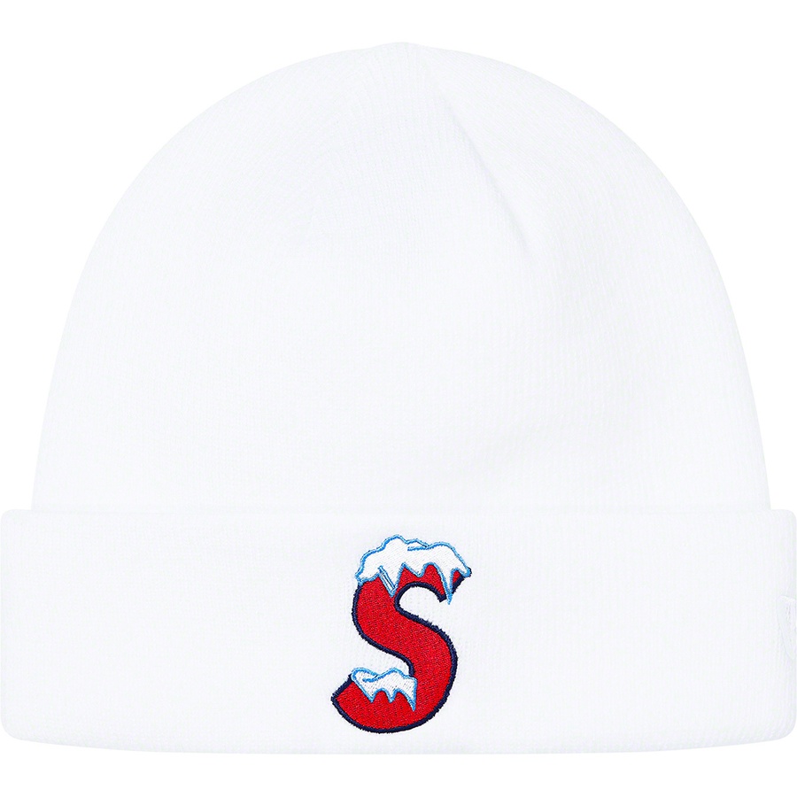 Details on New Era S Logo Beanie White from fall winter
                                                    2020 (Price is $38)