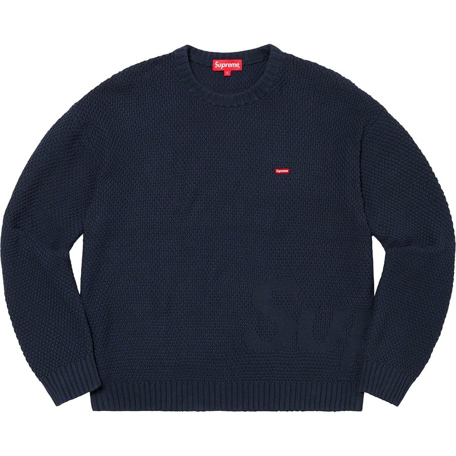 Details on Textured Small Box Sweater Navy from fall winter
                                                    2020 (Price is $138)