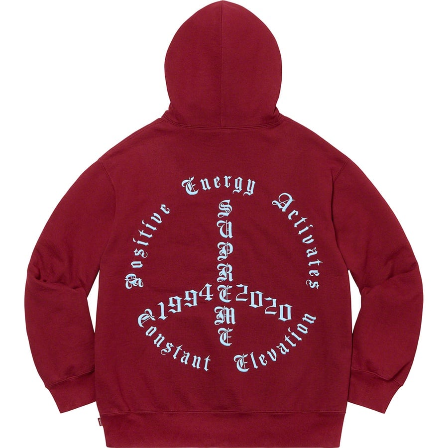 Details on Peace Hooded Sweatshirt Cardinal from fall winter
                                                    2020 (Price is $168)