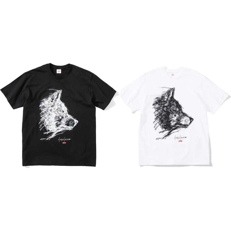 Supreme Supreme Yohji YamamotoScribble Wolf Tee released during fall winter 20 season