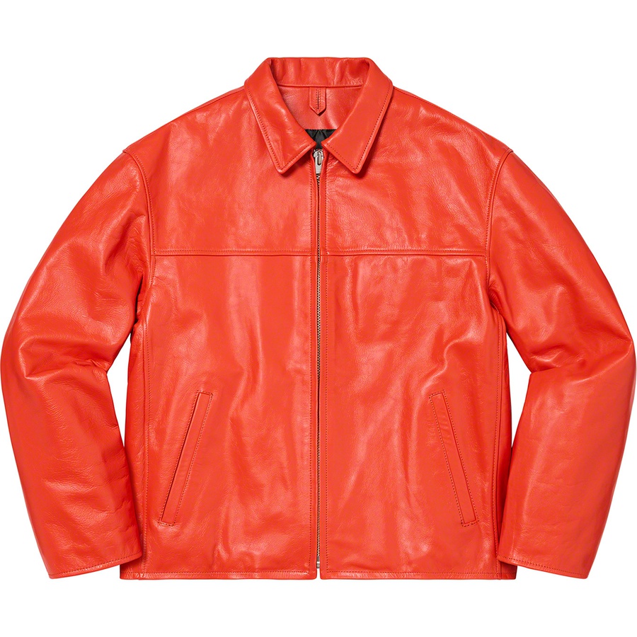 Details on Supreme Yohji YamamotoLeather Work Jacket Orange from fall winter
                                                    2020 (Price is $1298)