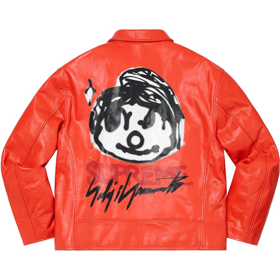 Details on Supreme Yohji YamamotoLeather Work Jacket Orange from fall winter 2020 (Price is $1298)