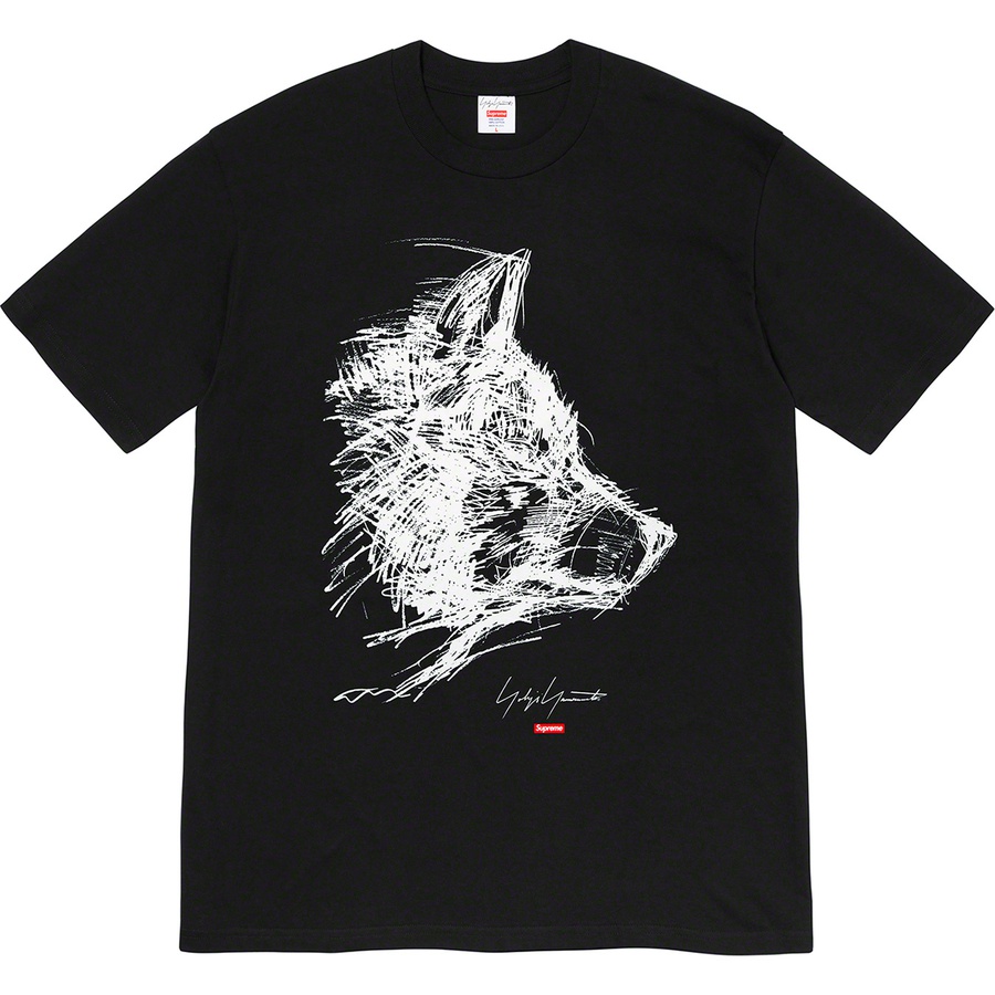 Details on Supreme Yohji YamamotoScribble Wolf Tee Black from fall winter
                                                    2020 (Price is $54)