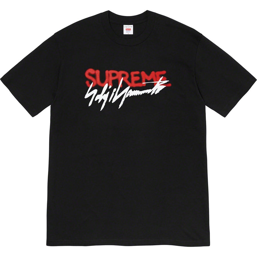 Details on Supreme Yohji Yamamoto Logo Tee Black from fall winter
                                                    2020 (Price is $54)