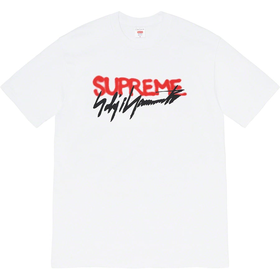 Details on Supreme Yohji Yamamoto Logo Tee White from fall winter
                                                    2020 (Price is $54)