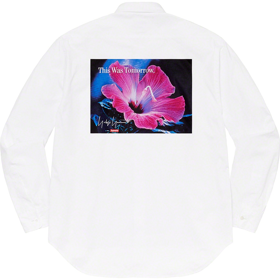 Details on Supreme Yohji Yamamoto Shirt White from fall winter
                                                    2020 (Price is $178)