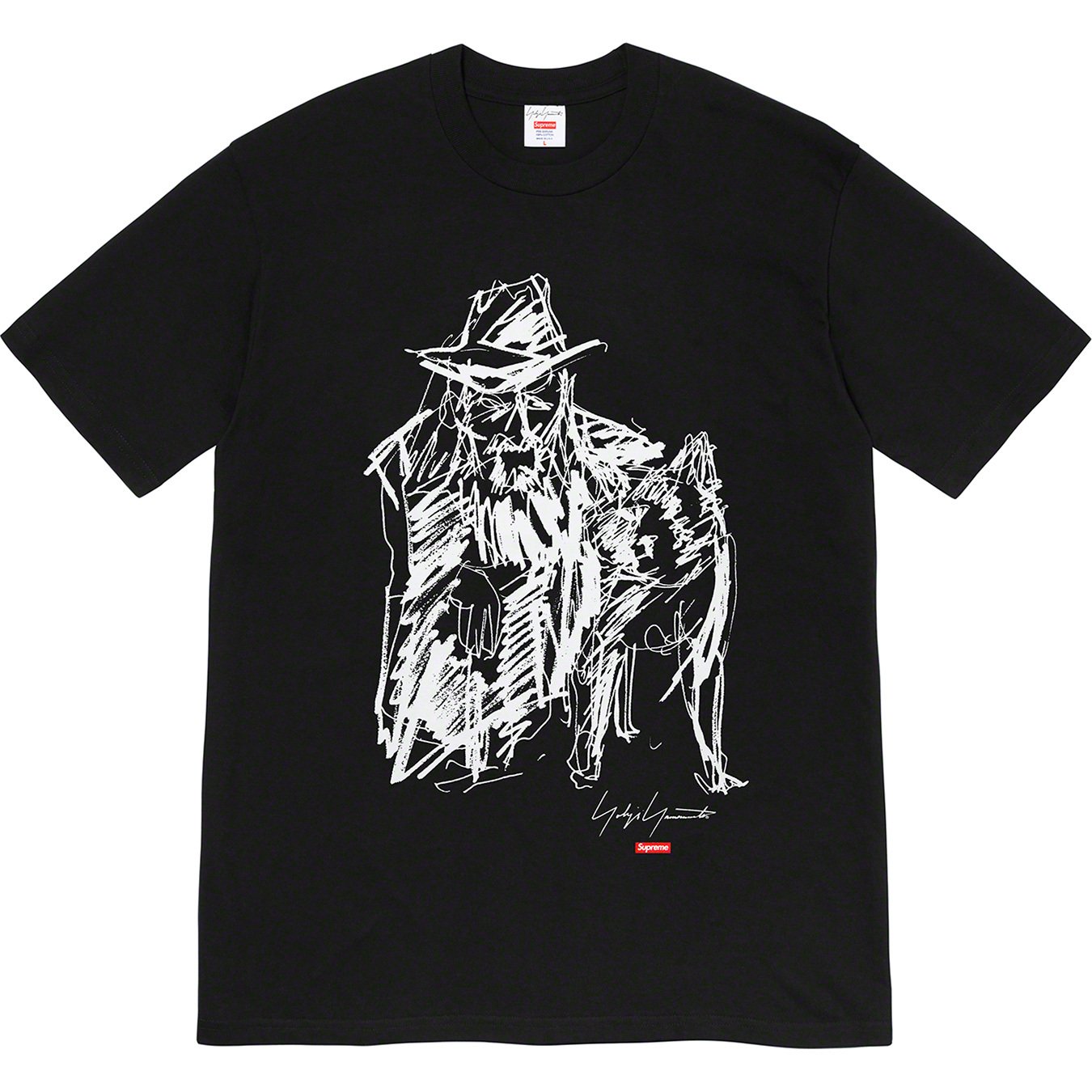 Details Supreme Supreme®/Yohji Yamamoto®Scribble Portrait Tee - Supreme