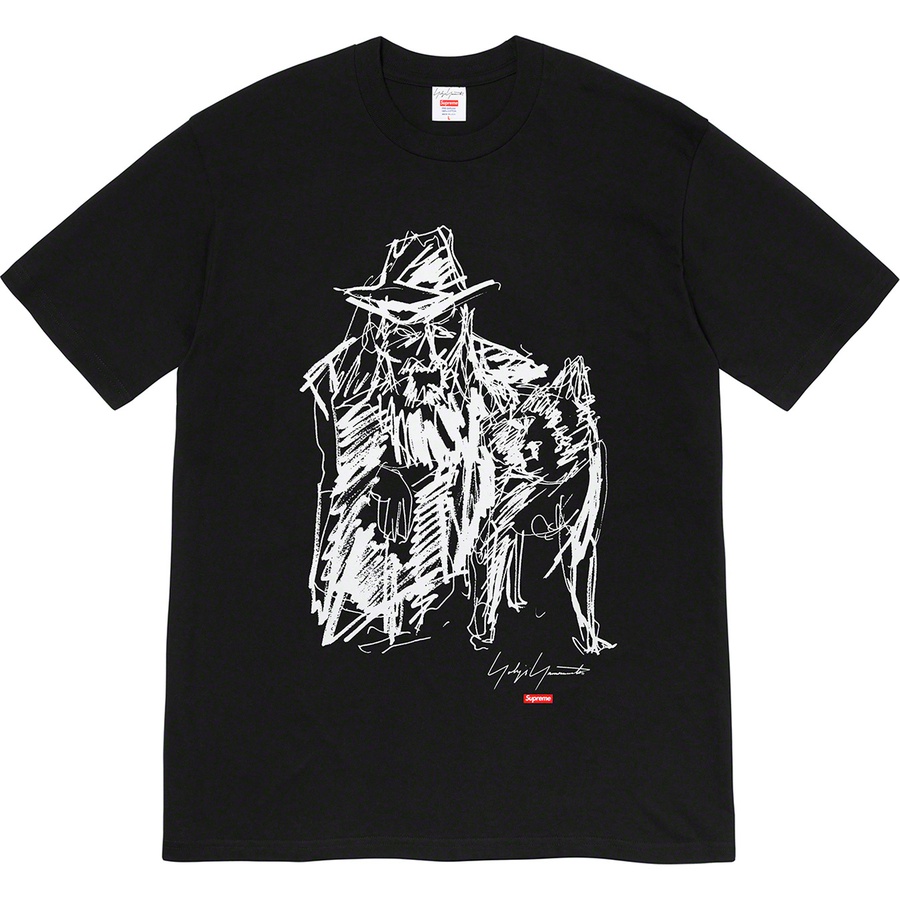 Details on Supreme Yohji YamamotoScribble Portrait Tee Black from fall winter 2020 (Price is $54)