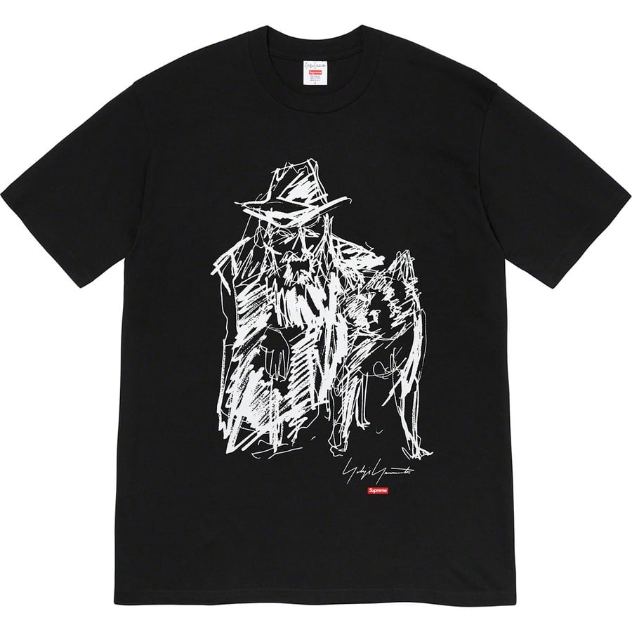 Details on Supreme Yohji YamamotoScribble Portrait Tee Black from fall winter
                                                    2020 (Price is $54)