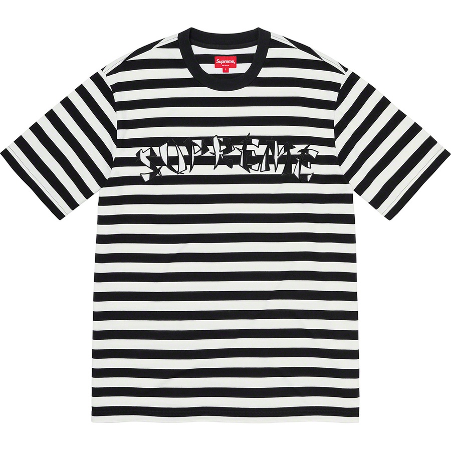 Supreme Stripe Appliqué S S Top (FW20) - Black - $88