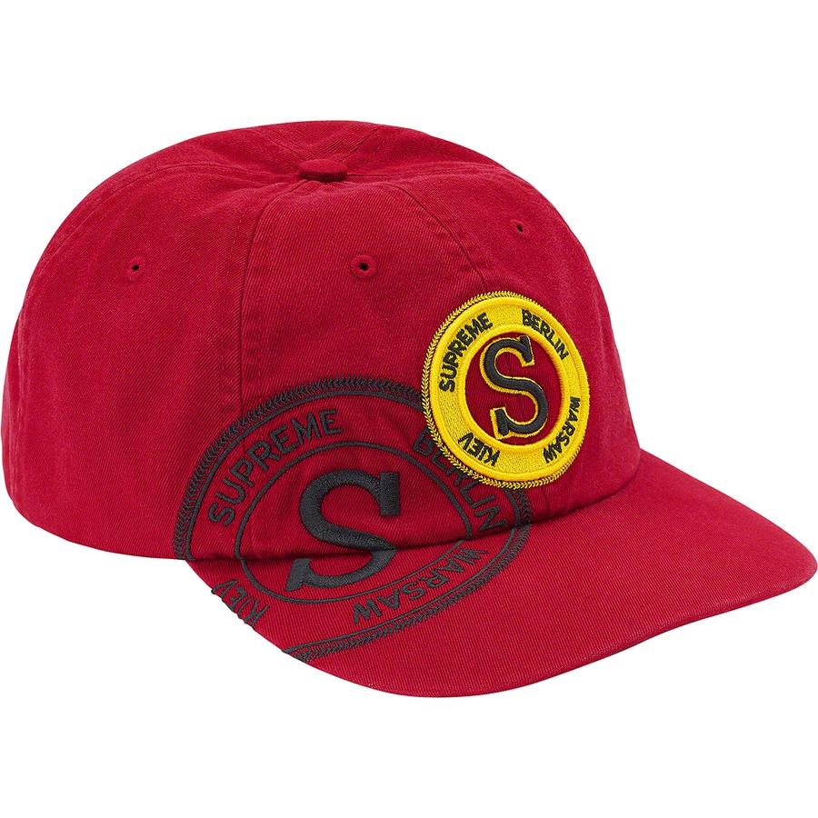 Supreme Stamp 6-Panel (FW20) - Red - $48