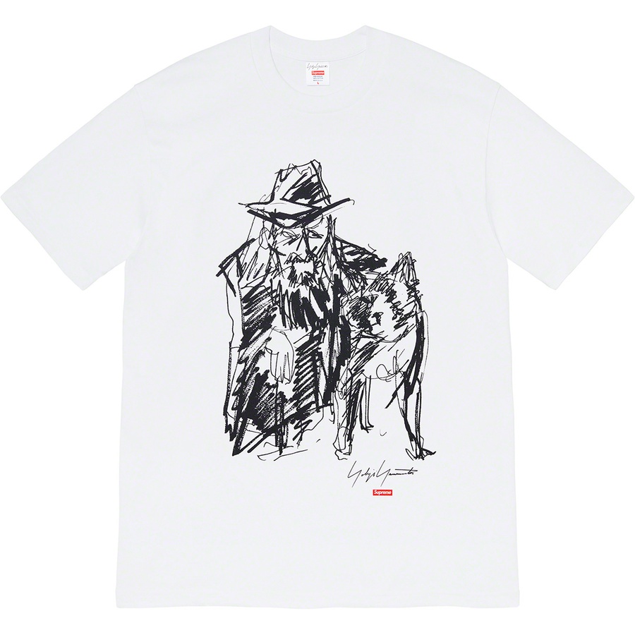 Details on Supreme Yohji YamamotoScribble Portrait Tee White from fall winter 2020 (Price is $54)