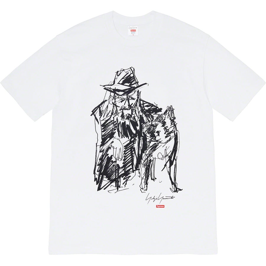 Details on Supreme Yohji YamamotoScribble Portrait Tee White from fall winter
                                                    2020 (Price is $54)