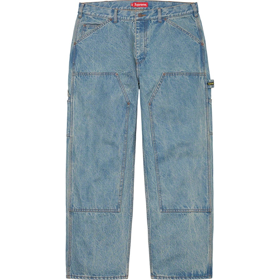 Details on Double Knee Denim Painter Pant Blue from fall winter
                                                    2020 (Price is $168)