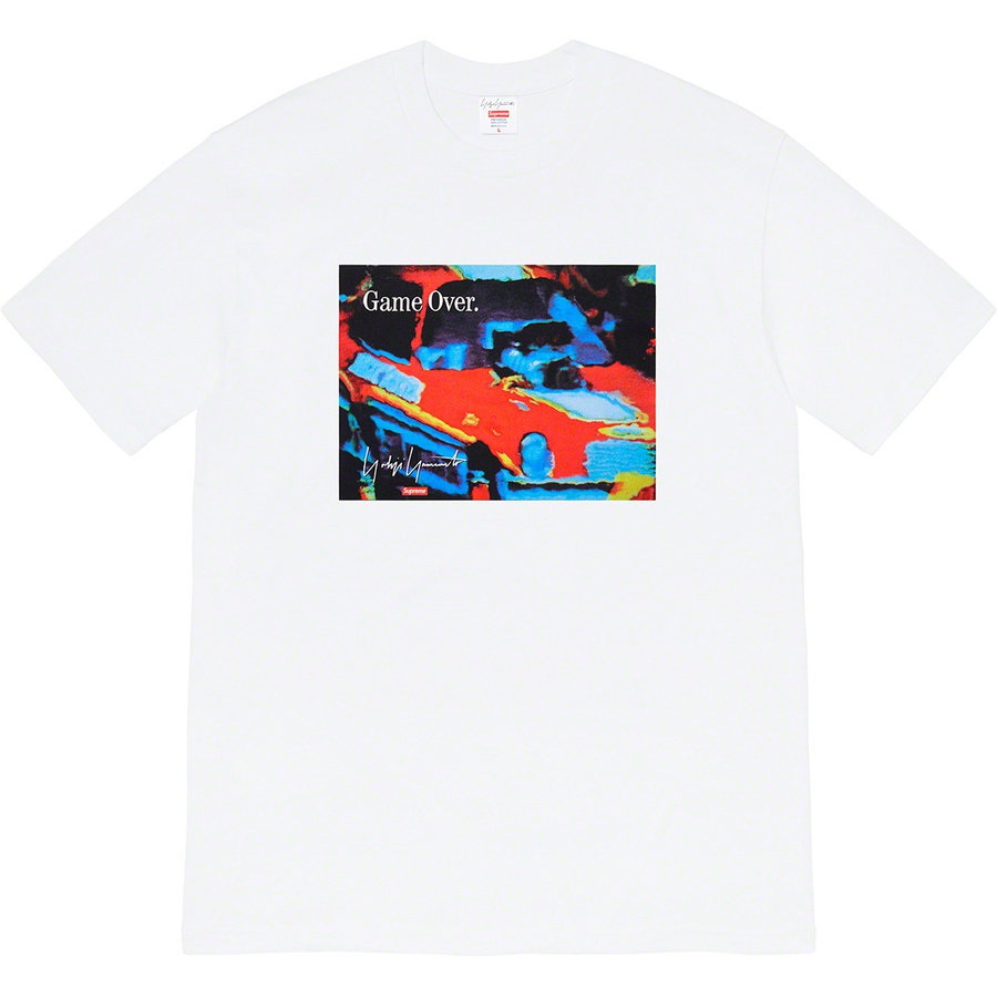 Details on Supreme Yohji YamamotoGame Over Tee White from fall winter
                                                    2020 (Price is $54)
