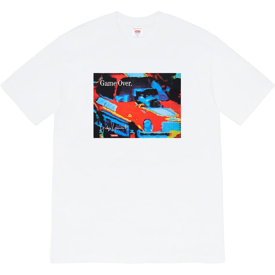 Details on Supreme Yohji YamamotoGame Over Tee White from fall winter
                                                    2020 (Price is $54)