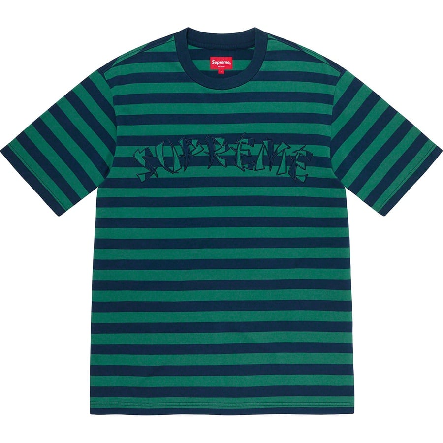 Supreme Stripe Appliqué S S Top (FW20) - Navy - $88