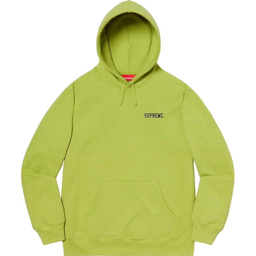 Details on Joel-Peter Witkin Supreme Sanitarium Hooded Sweatshirt Lime from fall winter
                                                    2020 (Price is $168)