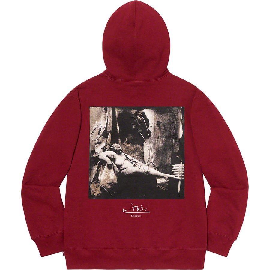 Details on Joel-Peter Witkin Supreme Sanitarium Hooded Sweatshirt Cardinal from fall winter
                                                    2020 (Price is $168)