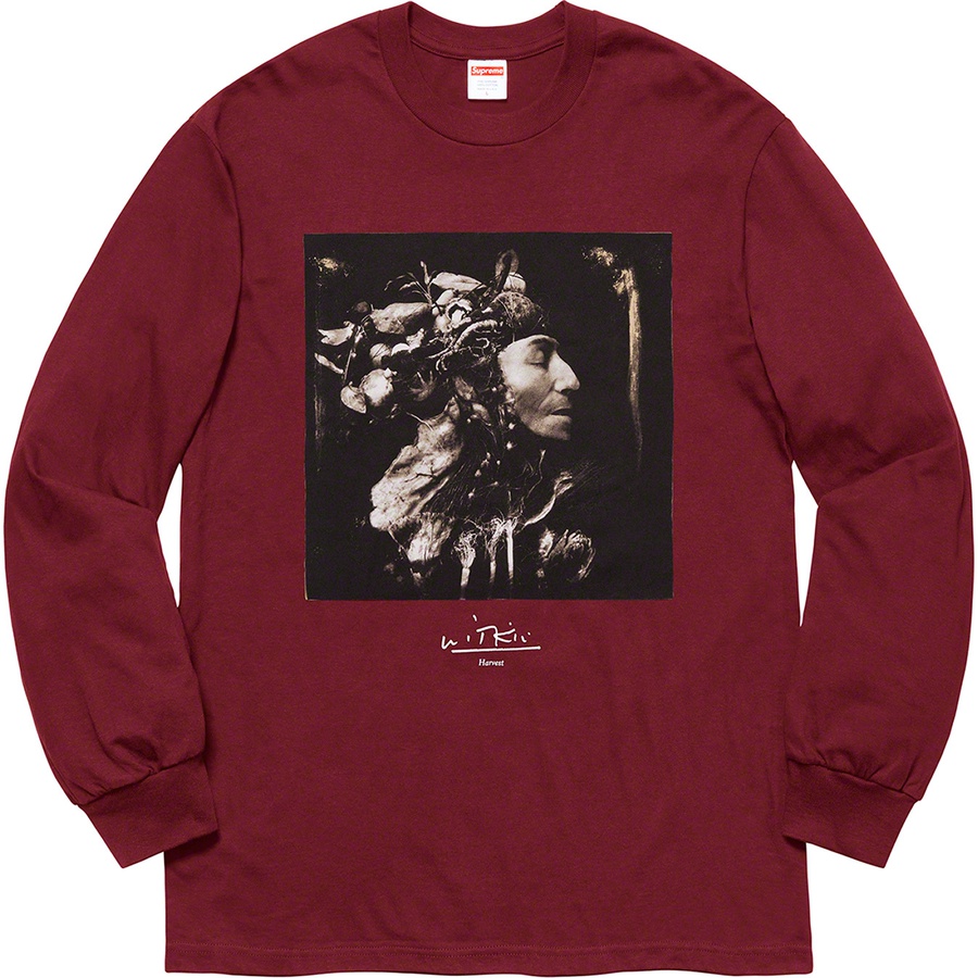 Details on Joel-Peter Witkin Supreme Harvest L S Tee Burgundy from fall winter
                                                    2020 (Price is $58)