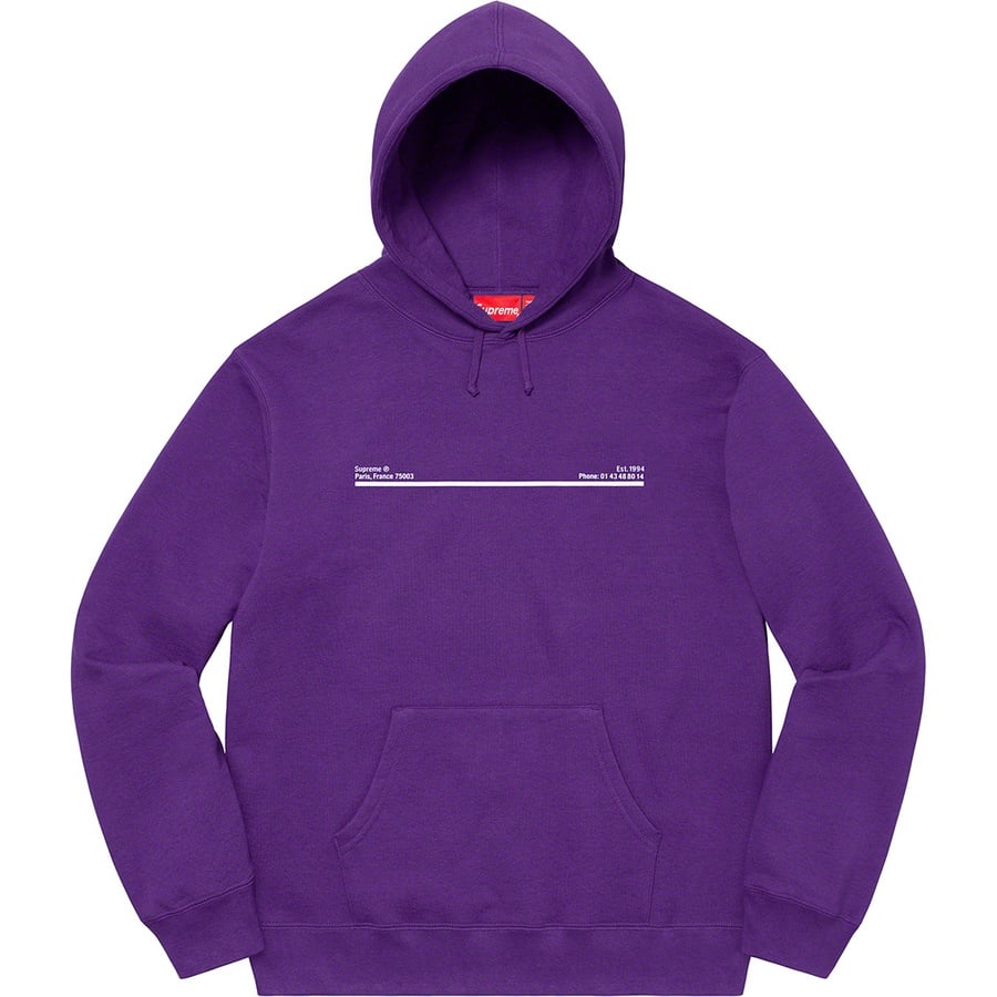 Details on Shop Hooded Sweatshirt Purple - Paris from fall winter
                                                    2020 (Price is $158)