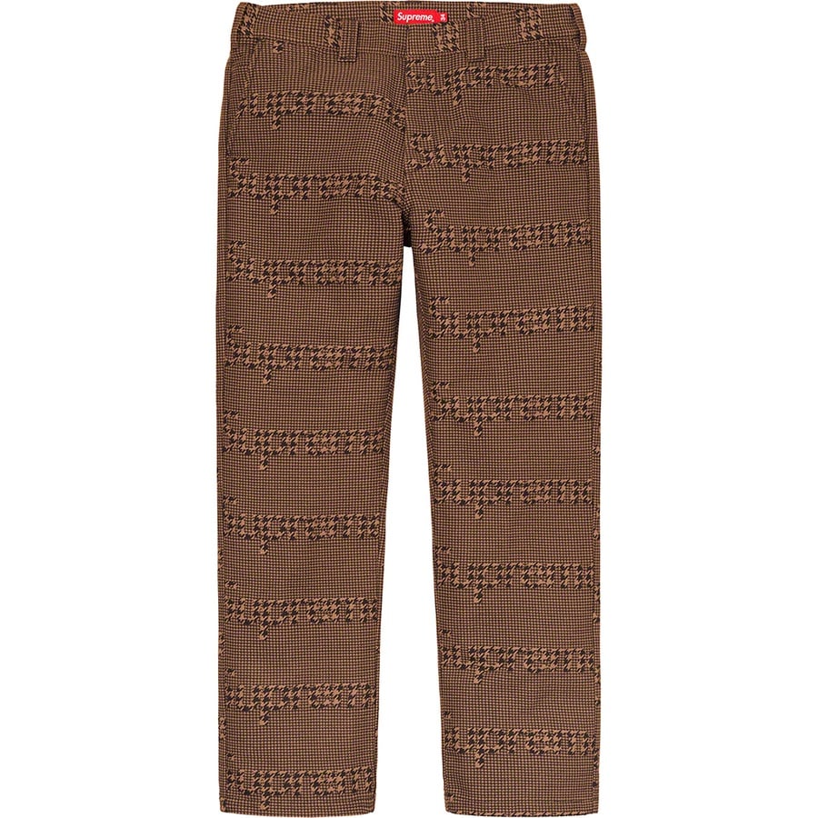 Details on Work Pant Brown Houndstooth from fall winter
                                                    2020 (Price is $118)