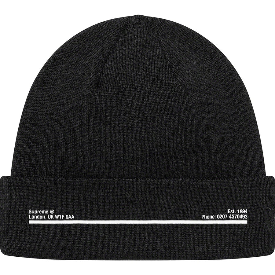 Details on New Era Shop Beanie Black - London from fall winter 2020 (Price is $38)