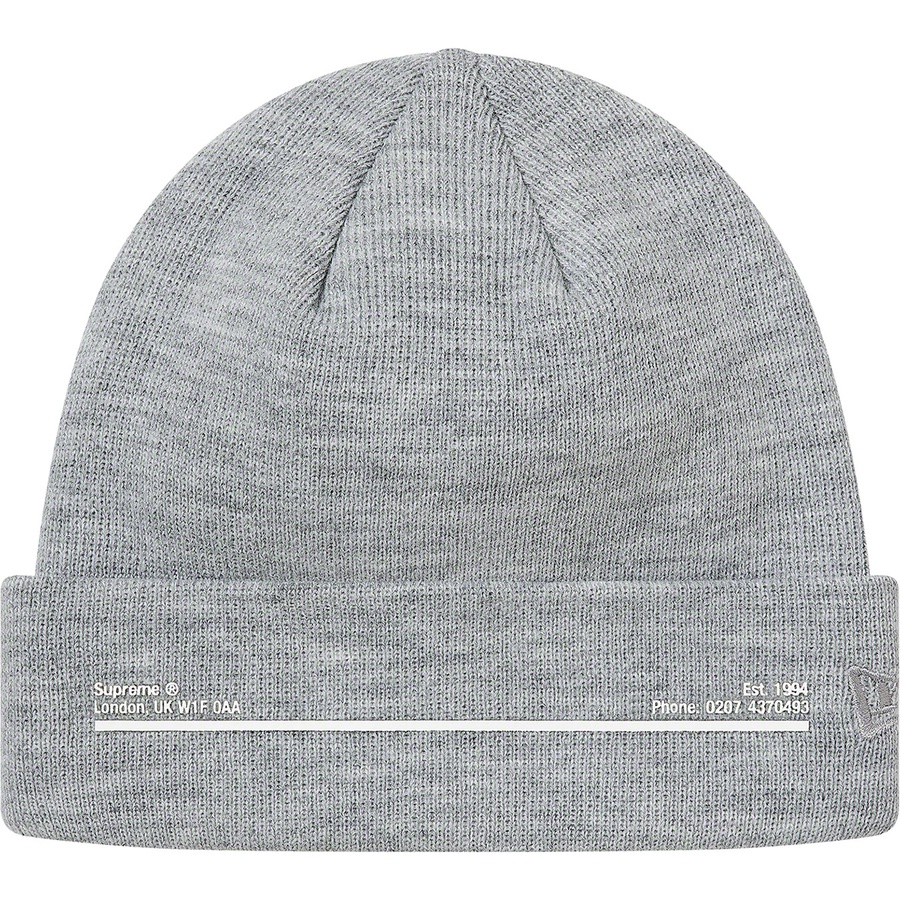 Details on New Era Shop Beanie Heather Grey - London from fall winter 2020 (Price is $38)